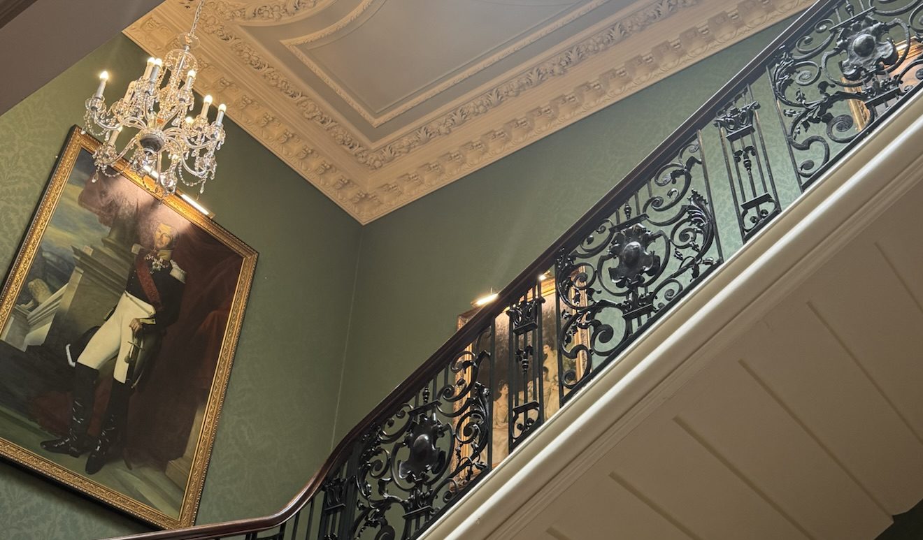 The staircase in Addington Palace.